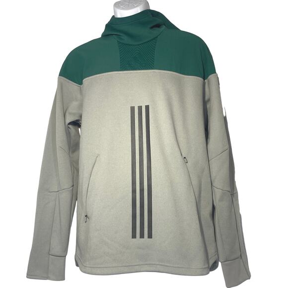 Adidas Athletics Id Amp Green Gray Hoodie men sz M - Picture 1 of 9